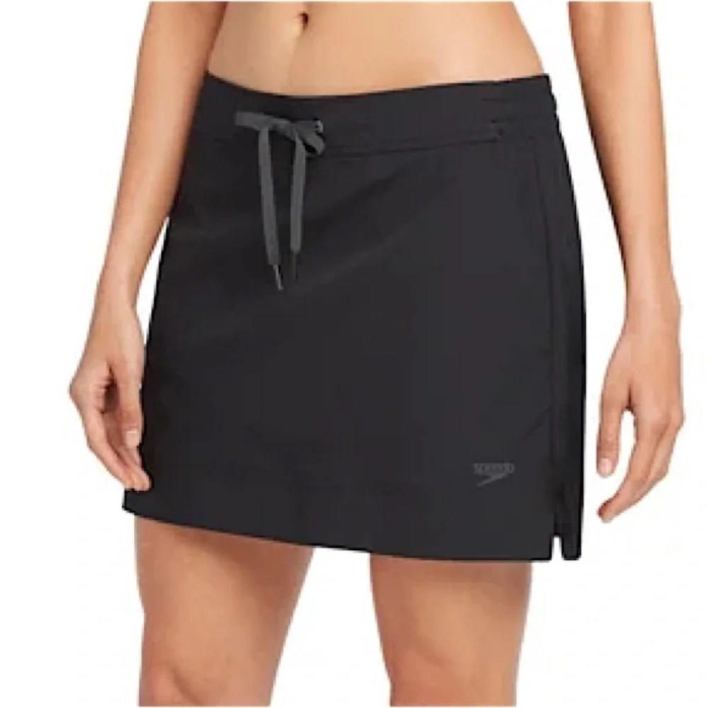 SPEEDO Black Swim Skorts Size Small